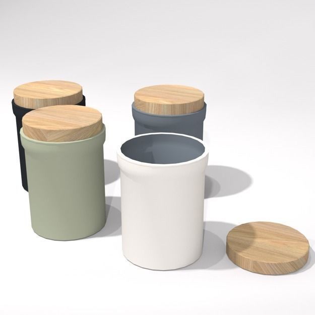 Model Kitchen Storage Containers Ceramic Cgtrader Kitchen Storage Containers Ceramic Model Low Poly Skp