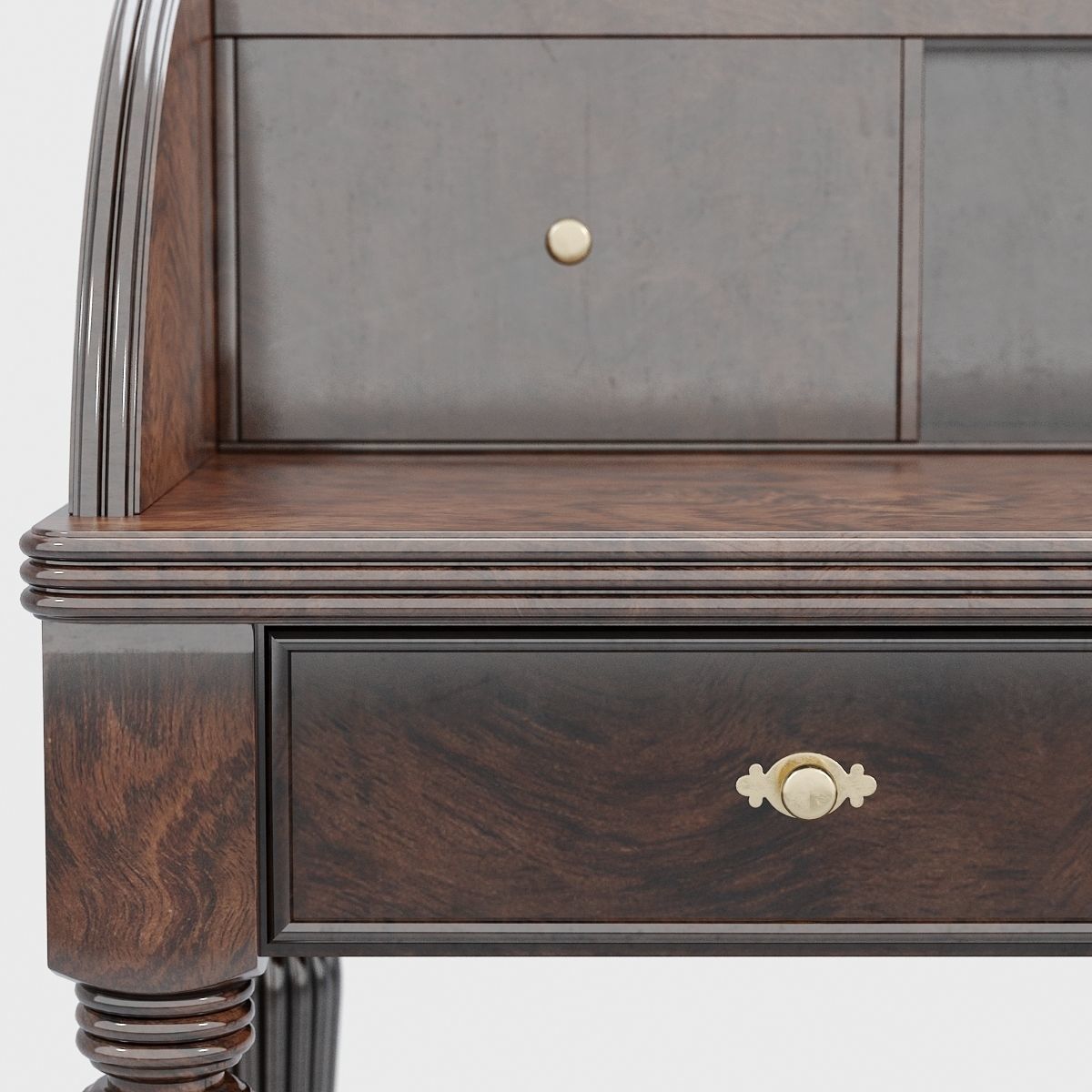 3d Ladys Writing Desk Hutch Cgtrader Ladys Writing Desk Hutch 3d Model Max Obj Fbx Unitypackage 2