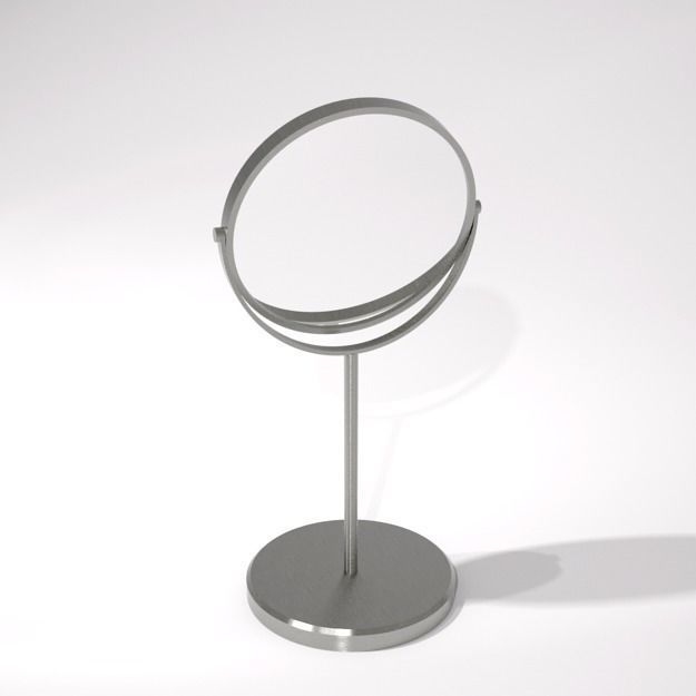 Model Stainless Steel Make Up Mirror Cgtrader Stainless Steel Make Up Mirror Model Low Poly Skp 1