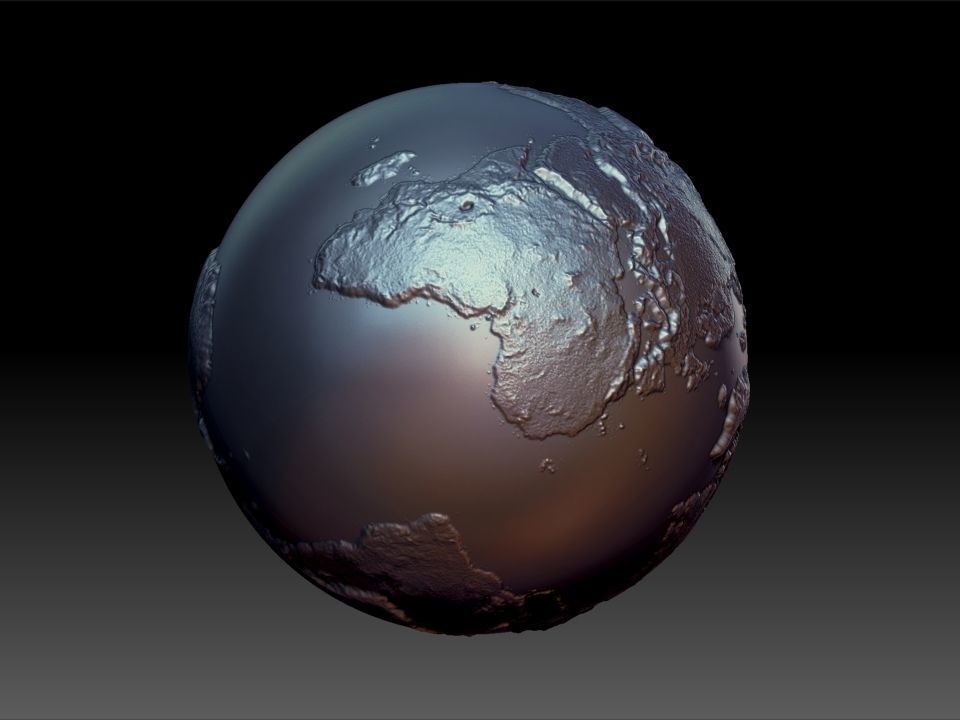 Earth Sculpture 3D model 3D printable CGTrader