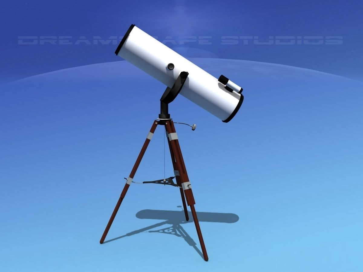 12 In Reflector Telescope 3D model rigged CGTrader