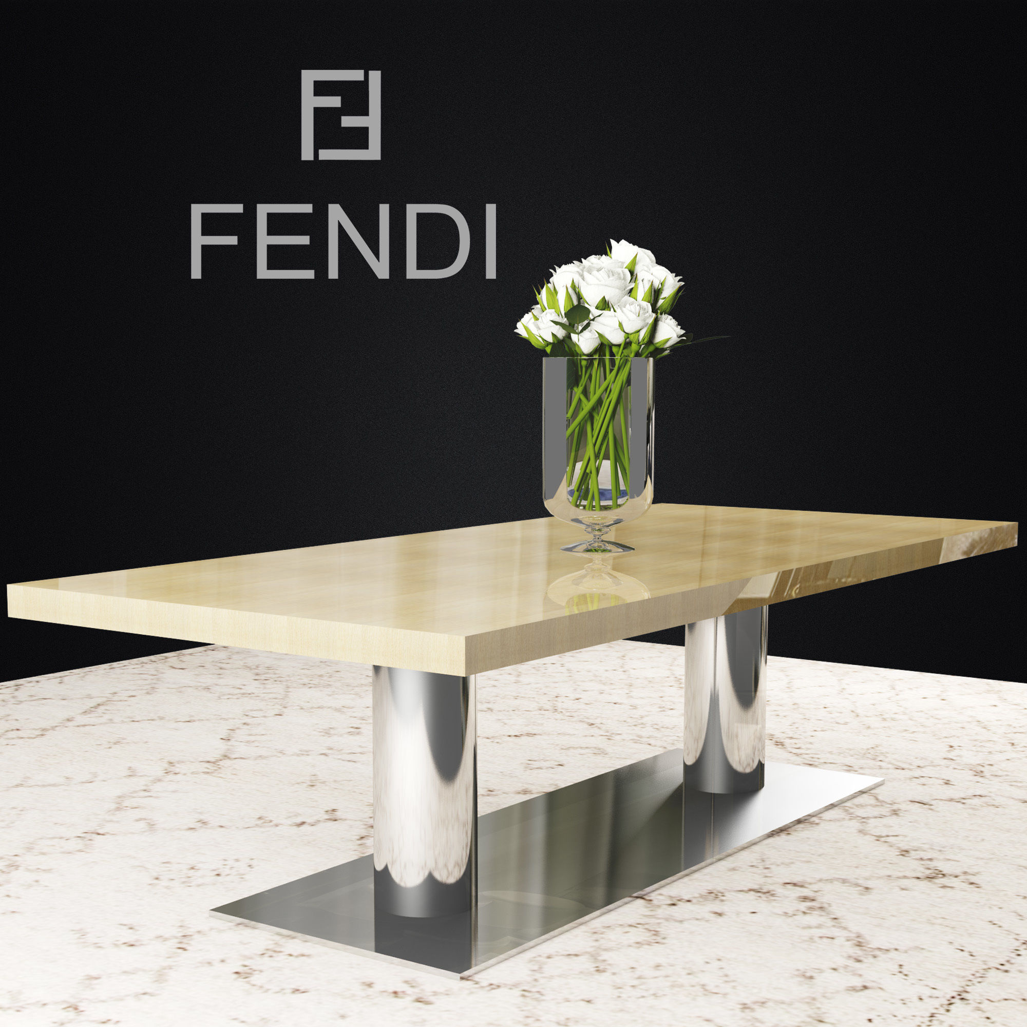 Fendi Casa Dining 3D model CGTrader