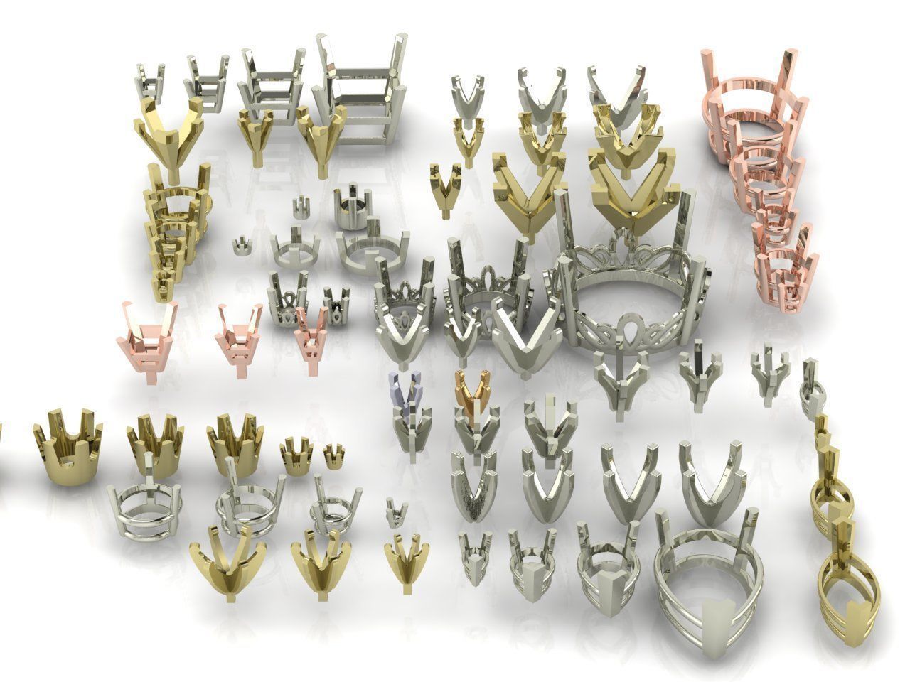 A Package Of 75 Rings Heads All Sizes All Shapes 3D Files 3D print model