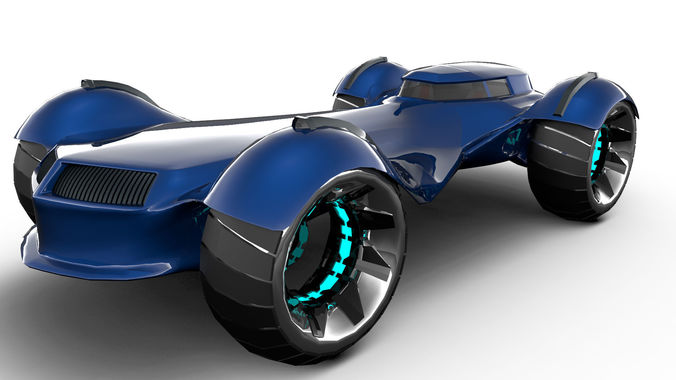 3д чертежи сайт футуристические автомобили Future Car Concept free VR / AR / low-poly 3D model CGTrader