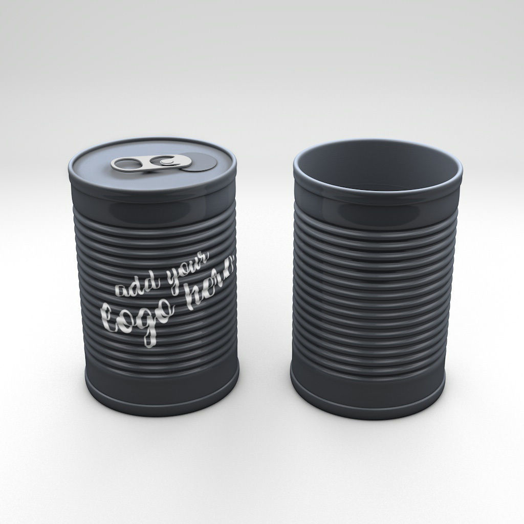 Product Tincan Ribbed Metal Tin Can