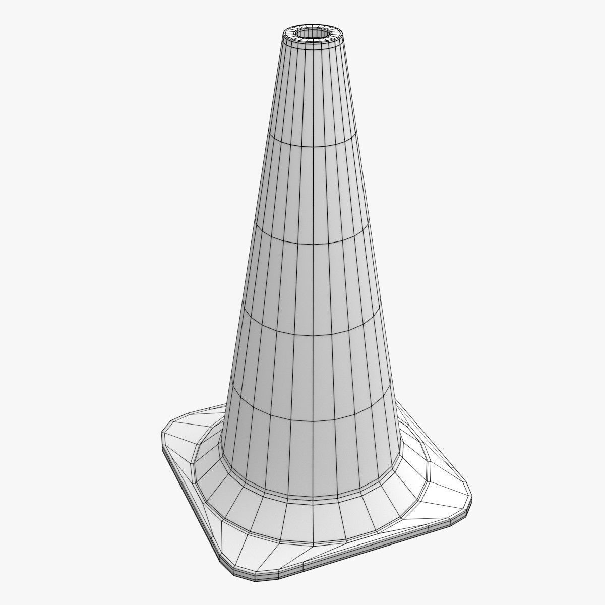 Traffic Cone 3D Model OBJ FBX BLEND MTL