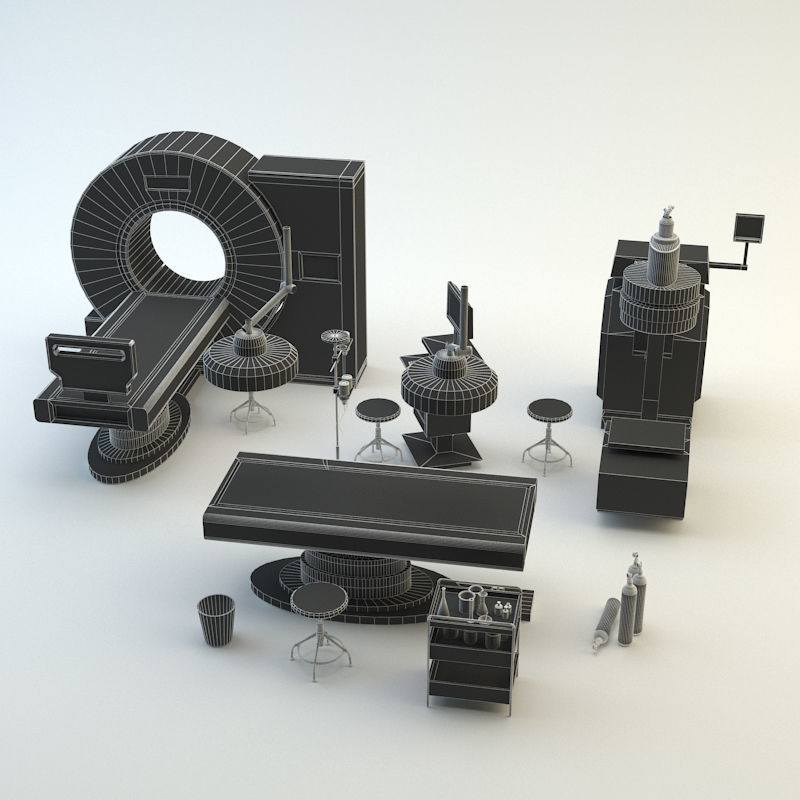 Lab equipment set 3 3D model | CGTrader