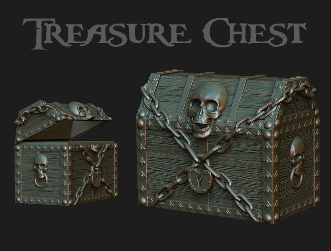 Treasure Chest 3D model 3D printable | CGTrader