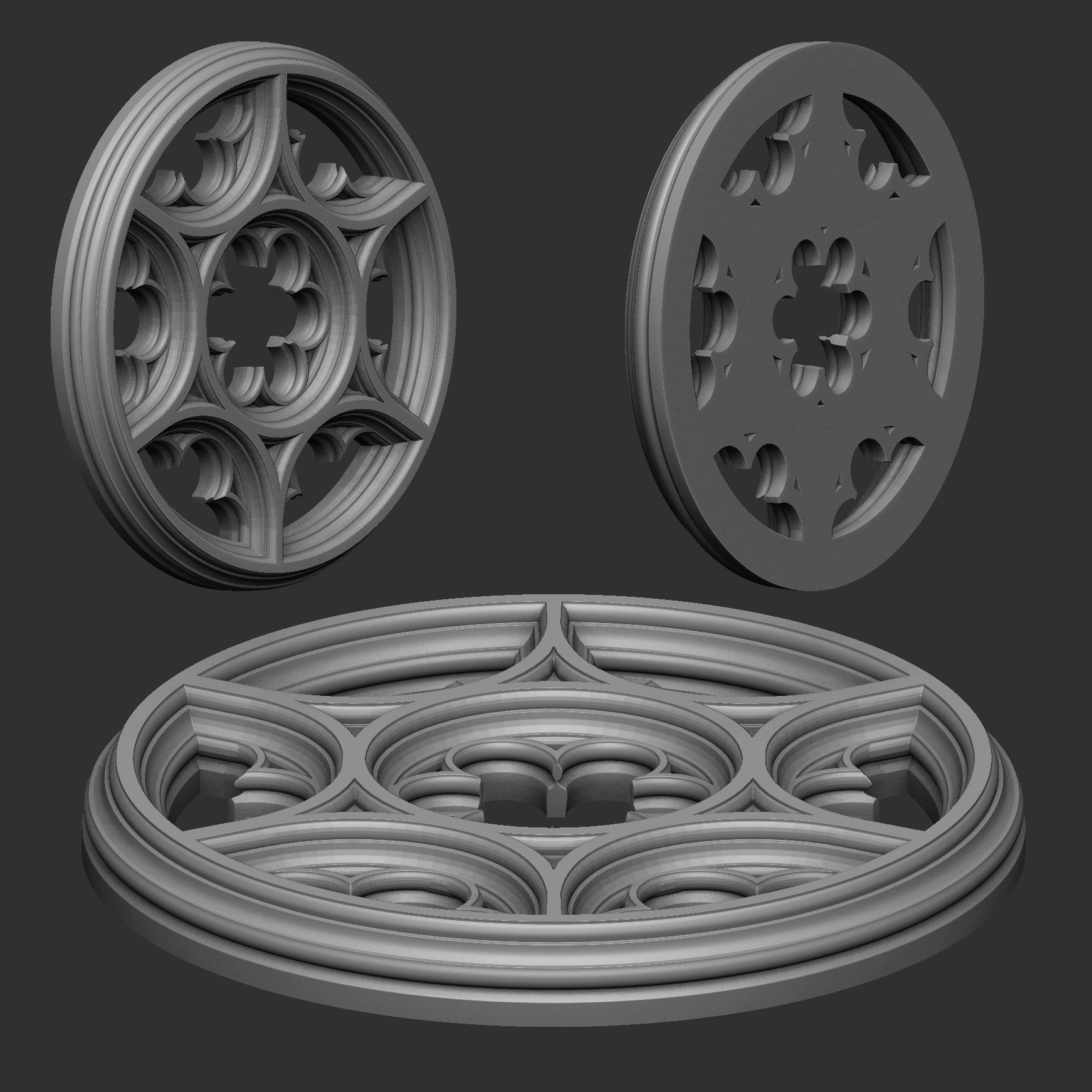 Gothic Tracery 3D model 3D printable | CGTrader