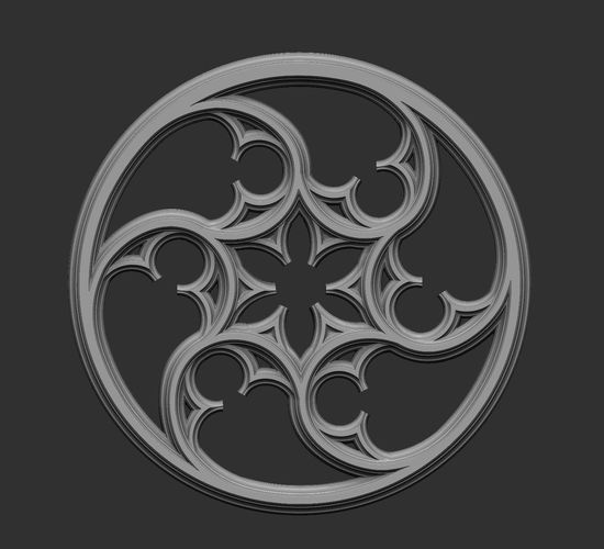 Gothic Tracery 2 3D model 3D printable | CGTrader