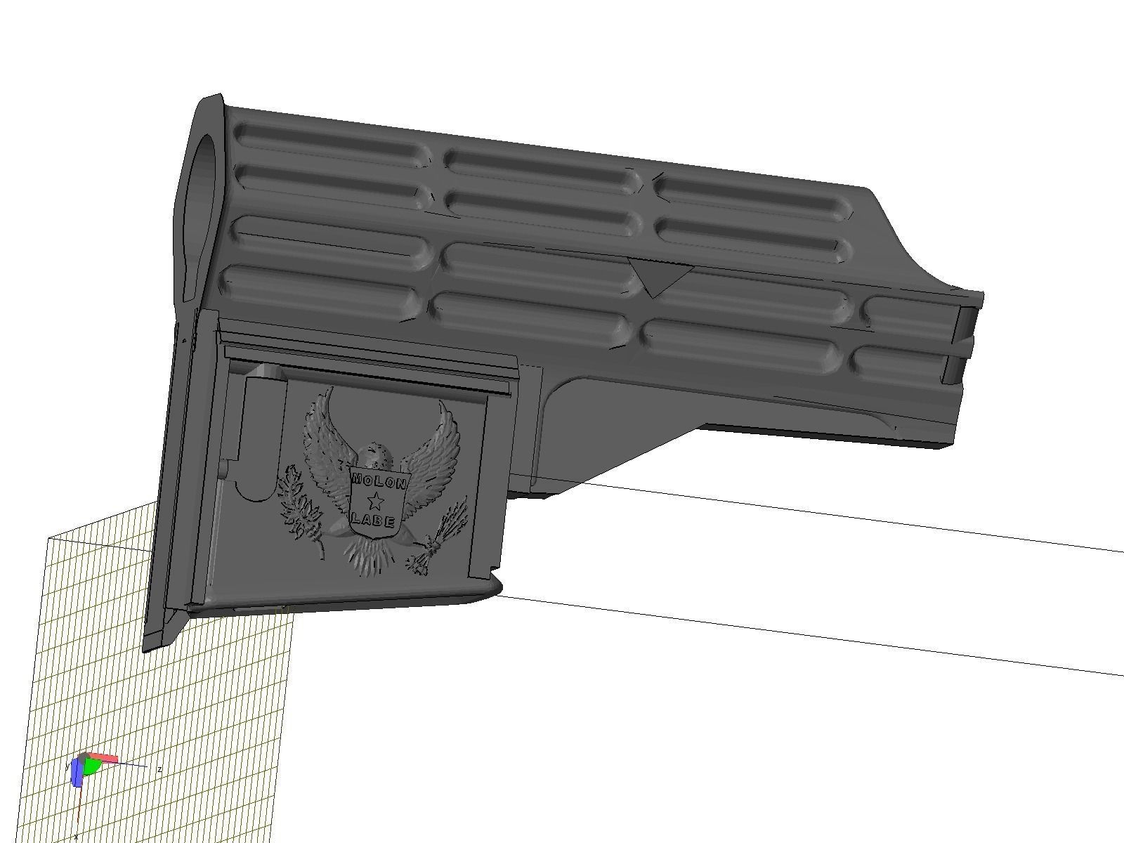 AR-15 buttstock with extra magazine storage 3D model 3D printable STL
