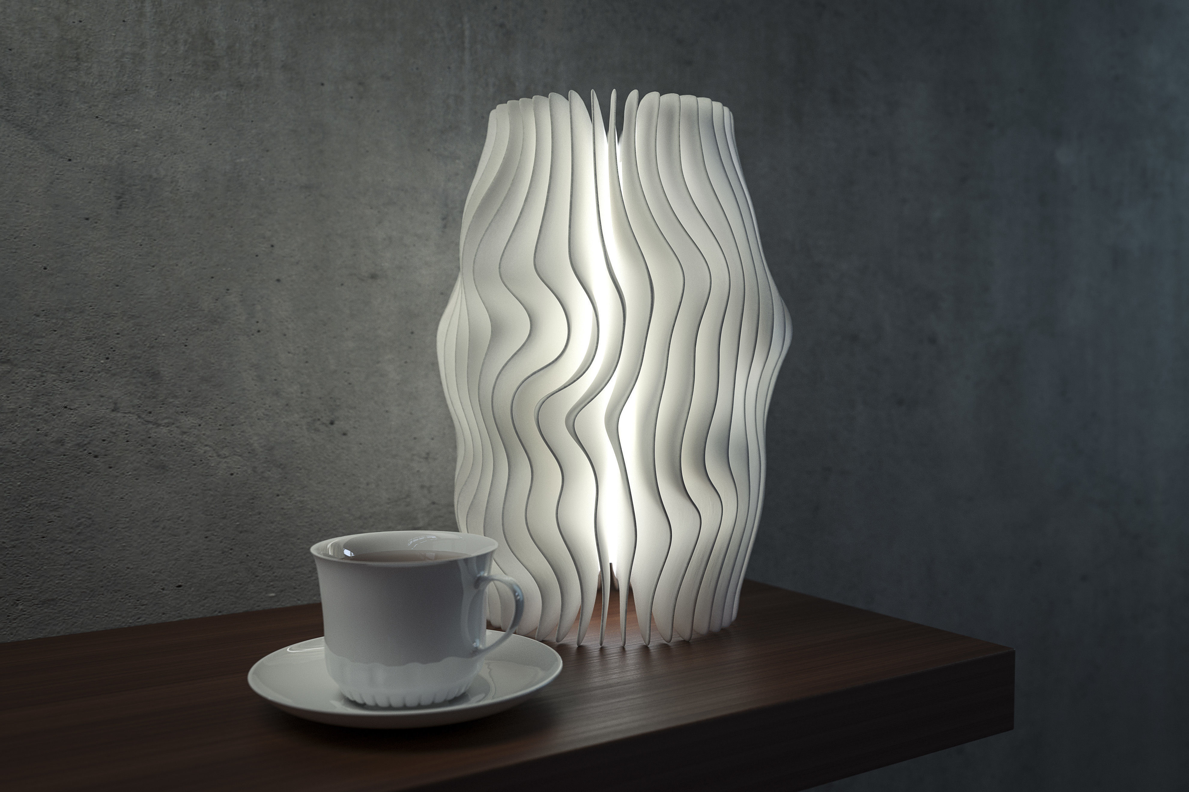 Generative design Wave lamp 5 high quality version