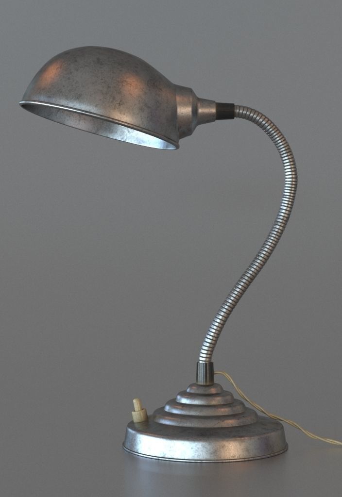 Vintage gooseneck lamp 3D model