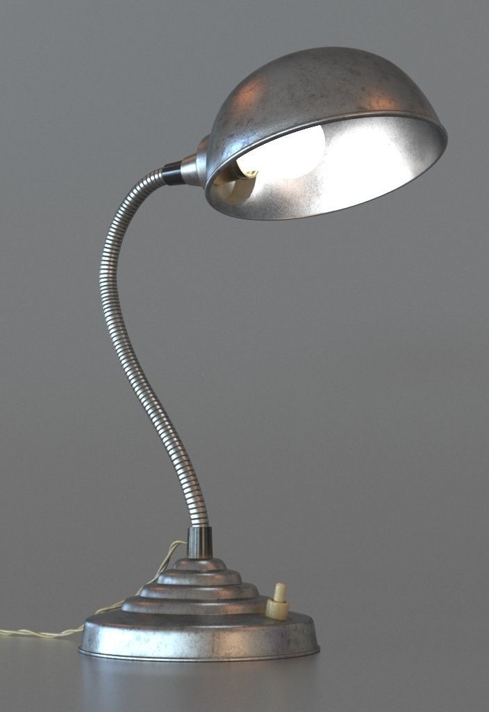 3d Model Vintage Gooseneck Lamp Cgtrader Vintage Gooseneck Lamp 3d Model Max Obj 2