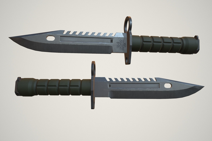 3d model m9 bayonet cgtrader