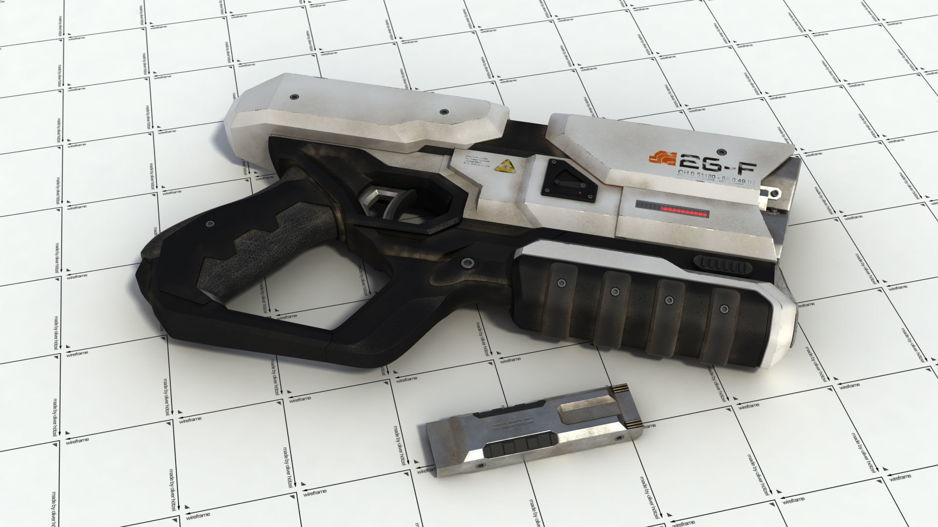SciFi Blaster 3D model CGTrader