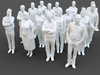 3D model 192 Stylized Human Statues Collection VR / AR / low-poly ...