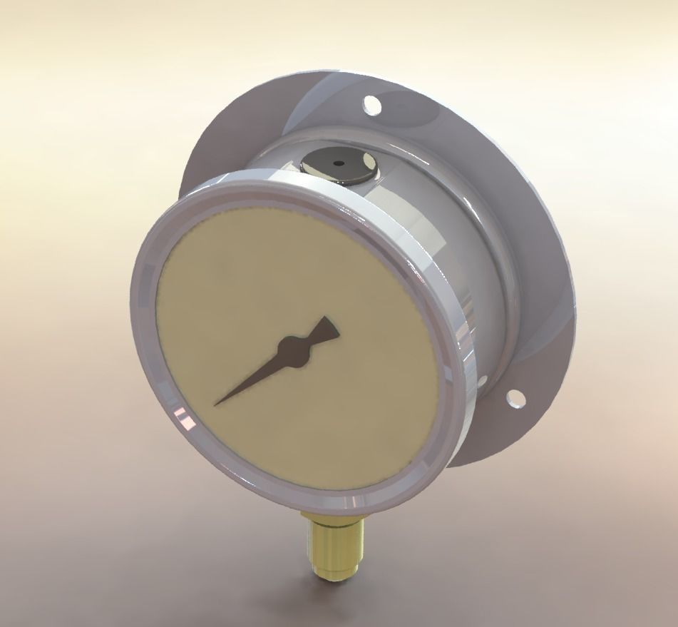 Manometer - compound pressure and vacuum gauge 3D model | CGTrader