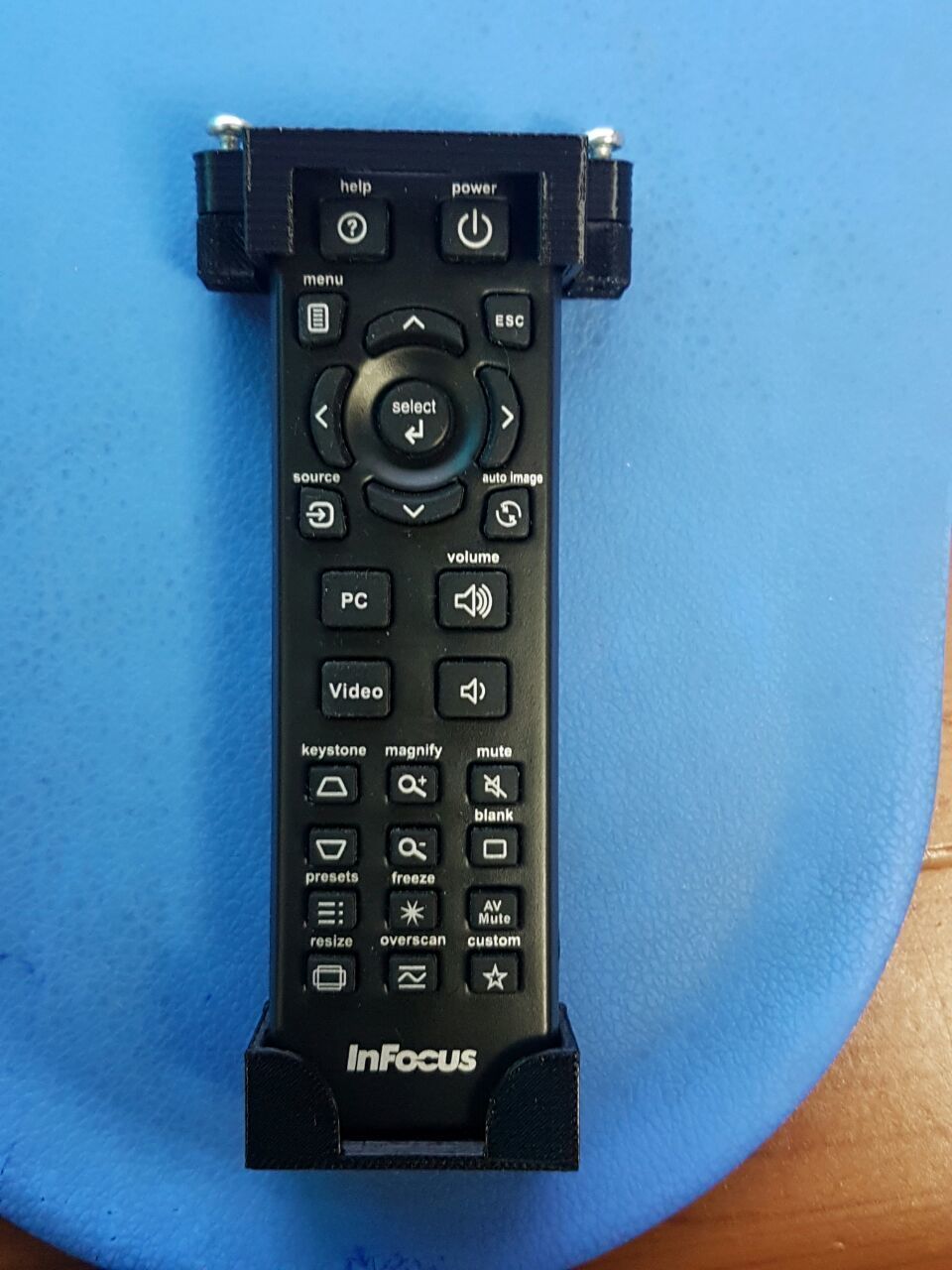 InFocus Remote Control Wall Holder Lock 3D model 3D printable CGTrader