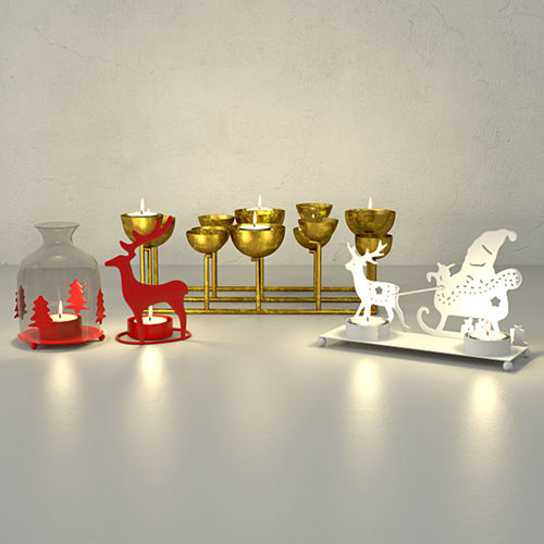 Christmas Candle Holders by ZARA HOME 3D model CGTrader