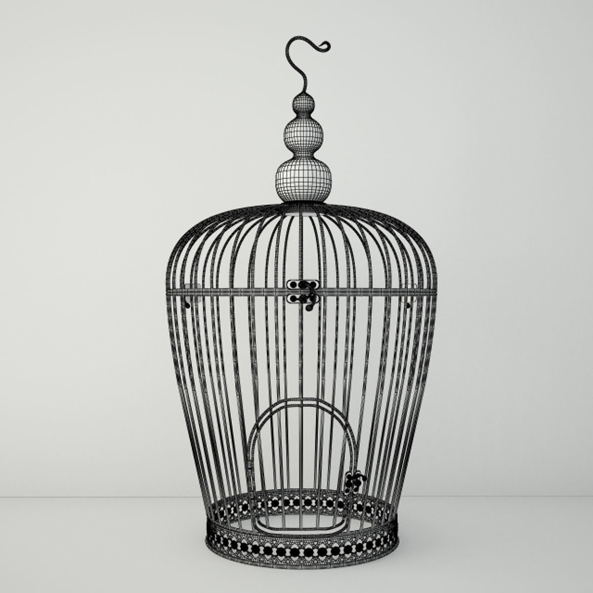 Rusted Metal Bird Cage 3D model CGTrader