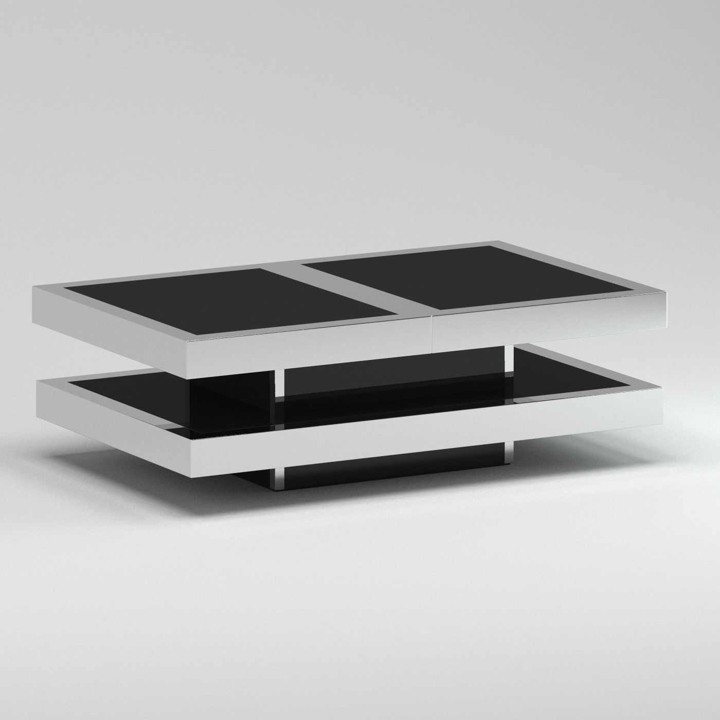 Black And Silver Coffee Table 3d Cgtrader Black And Silver Coffee Table 3d Model Max Obj Fbx Mtl