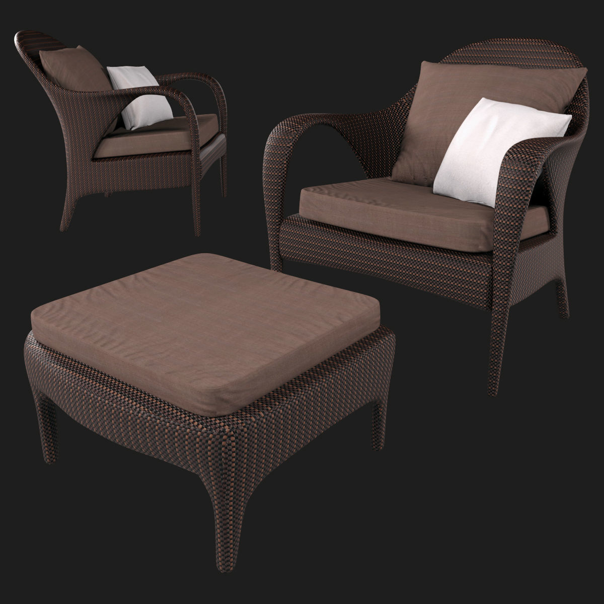 Lounge Chair collection Tango Dedon 3D model CGTrader