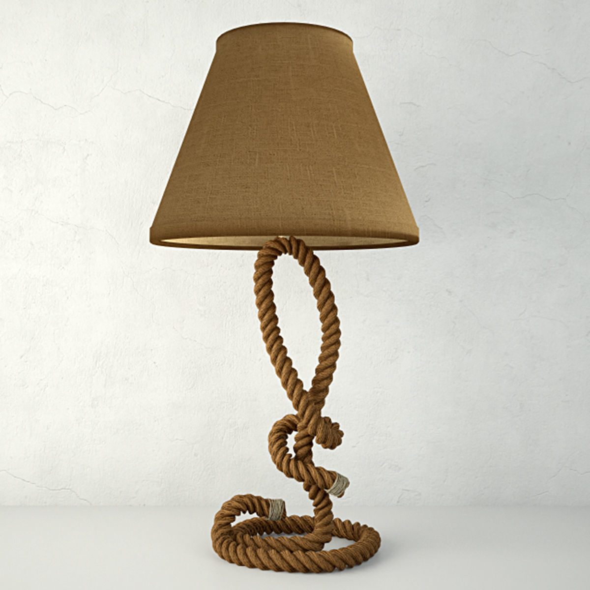 Nautical Rope Table Lamps 3 3D model CGTrader