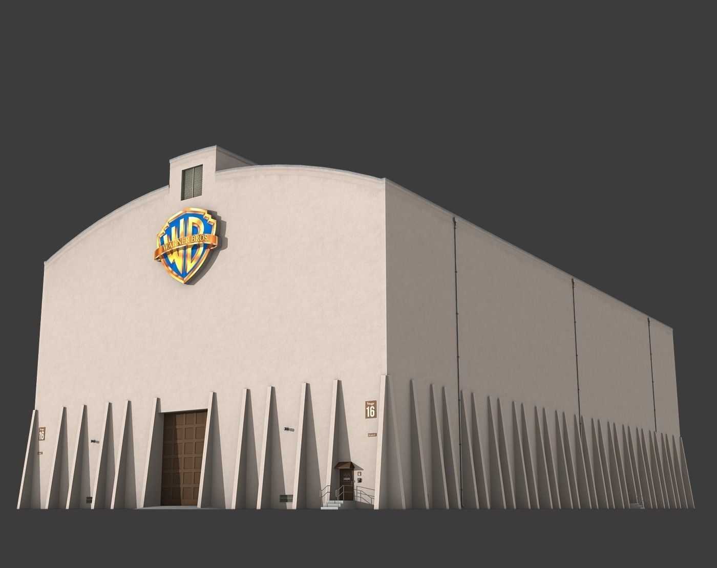 3D model Warner Brothers Sound Stage Building CGTrader