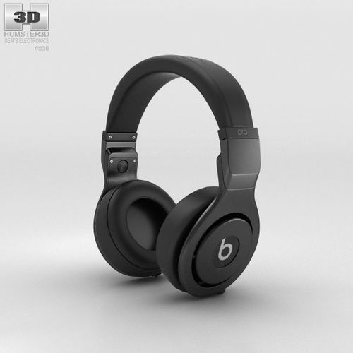 Beats Pro OverEar Headphones Black 3D model CGTrader