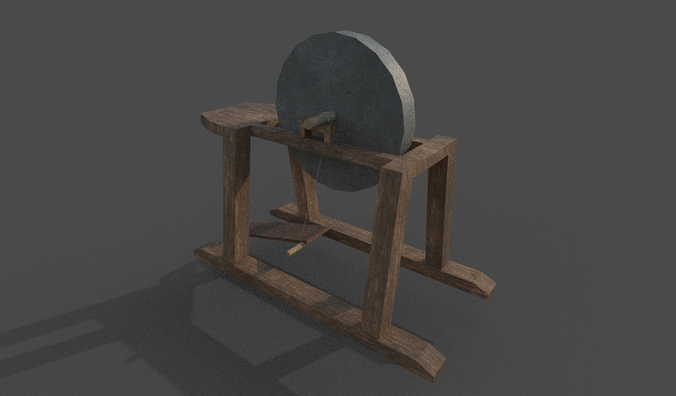 Grindstone 3d Model Low Poly Fbx 1 Grindstone 3d Model Low Poly Fbx 1