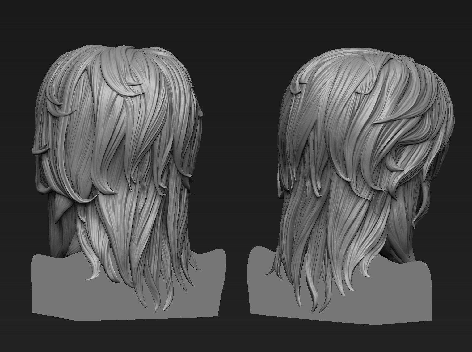 Hair 9 printable 3D model 3D printable | CGTrader