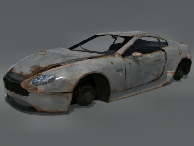 Wrecked Aston Martin DB7