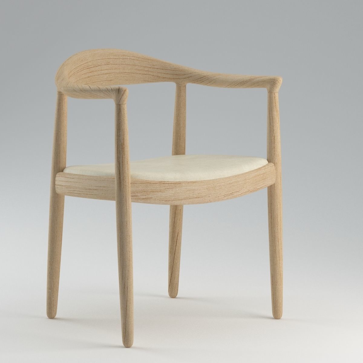 3d Hans Wegner Chair Cgtrader Hans Wegner Chair 3d Model Max Obj Fbx Mtl 1