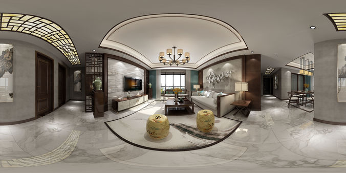 3d Model Big Living Room With Pouffes Cgtrader Big Living Room With Pouffes 3d Model