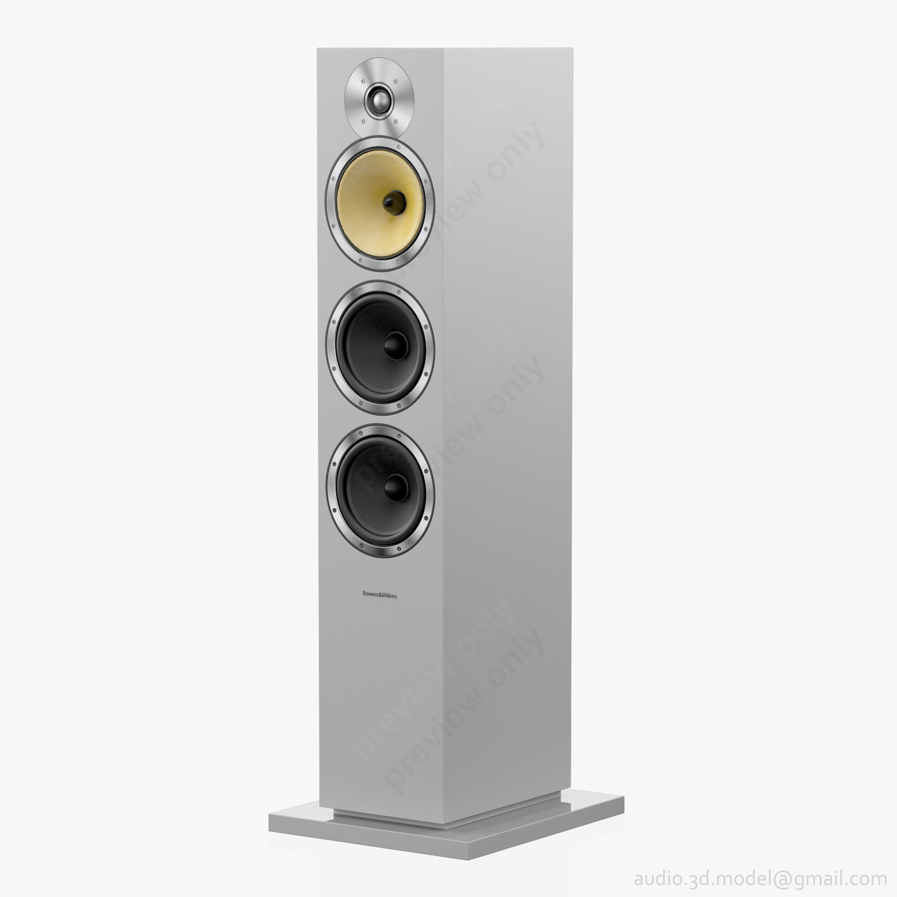 Bowers and Wilkins CM 9 Satin White 3D model