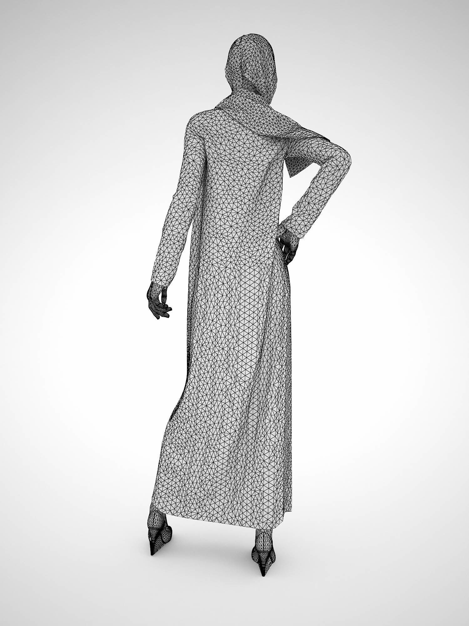 3D model hijab dress VR / AR / lowpoly CGTrader