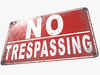 3D model 3D Sign No Trespassing Low Poly PBR Textures VR / AR / low