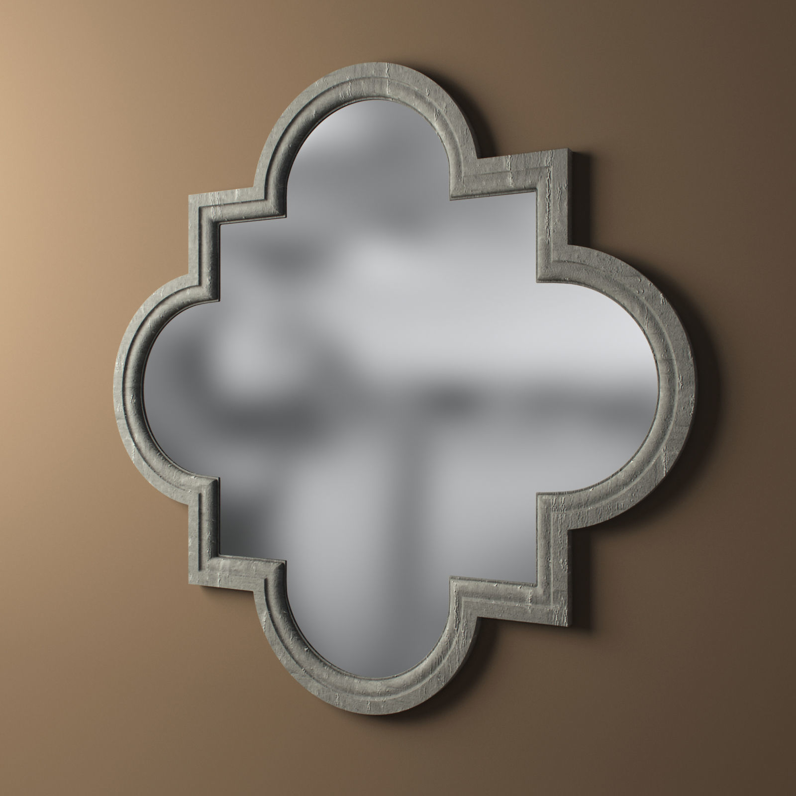 Restoration Hardware Weathered Zinc Mirror 3D model MAX OBJ 3DS FBX