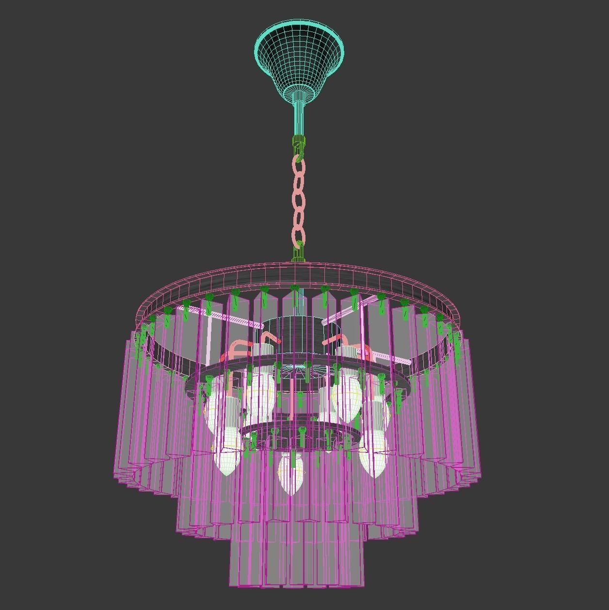 Restoration Hardware 1920s Odeon Glass Fringe Chandelier 3d Restoration Hardware 1920s Odeon Glass Fringe Chandelier 3d Model Max Obj Fbx Mtl 4