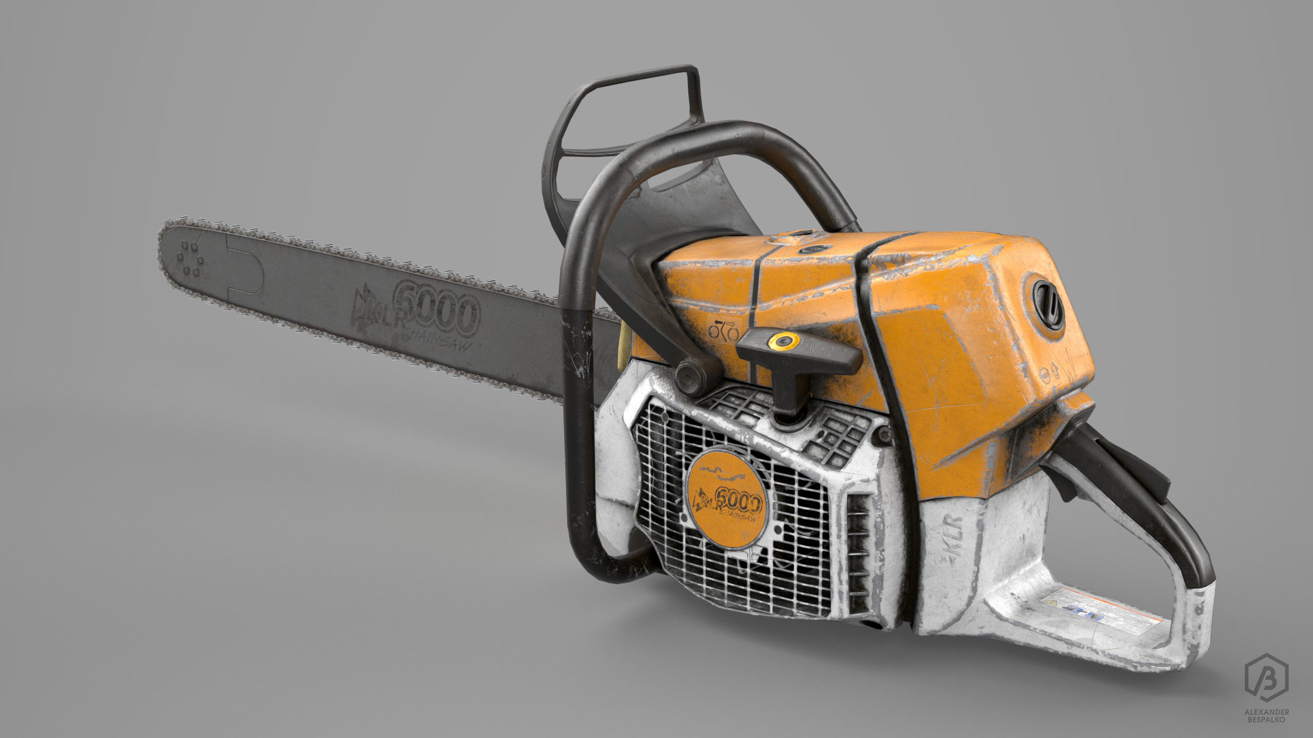 3D model Game Ready Aged Chainsaw VR / AR / lowpoly CGTrader