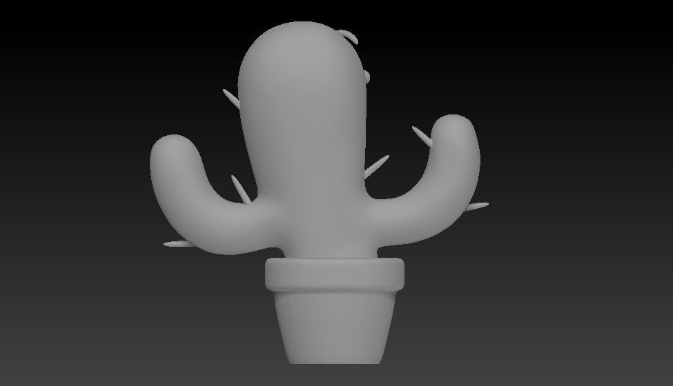 Cactus Sticker Facebook 3D model 3D printable CGTrader