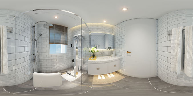 Modern Style Bathroom panorama 360 modern style bathroom toilet space 02 3d model max Modern Style Bathroom panorama 360 modern style bathroom toilet space 02 3d model max