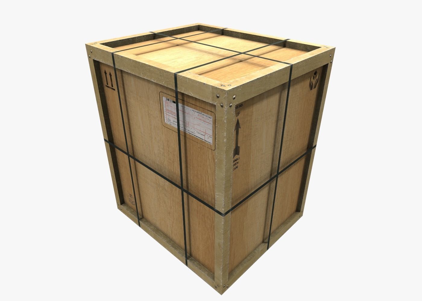 3D model Wooden Cargo Crates PBR VR / AR / lowpoly CGTrader