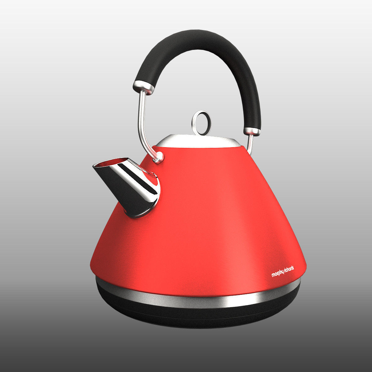 3D model Accents Red Traditional Kettle VR / AR / lowpoly CGTrader