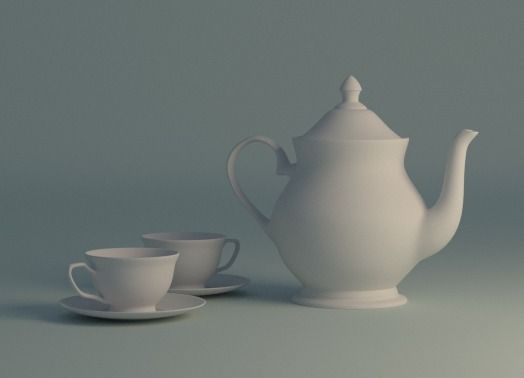 Teapot and Cups