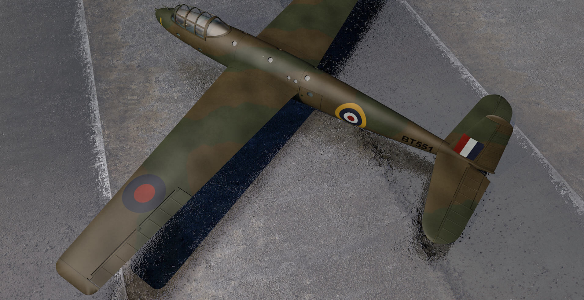 General Aircraft GAL48 Hotspur 3D model CGTrader