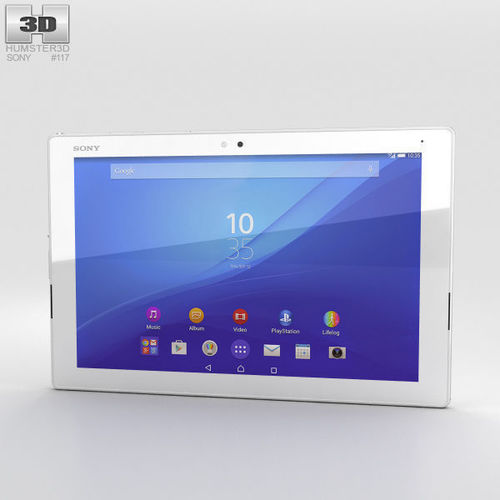 Sony Xperia Z4 Tablet Lte White 3d Model Cgtrader