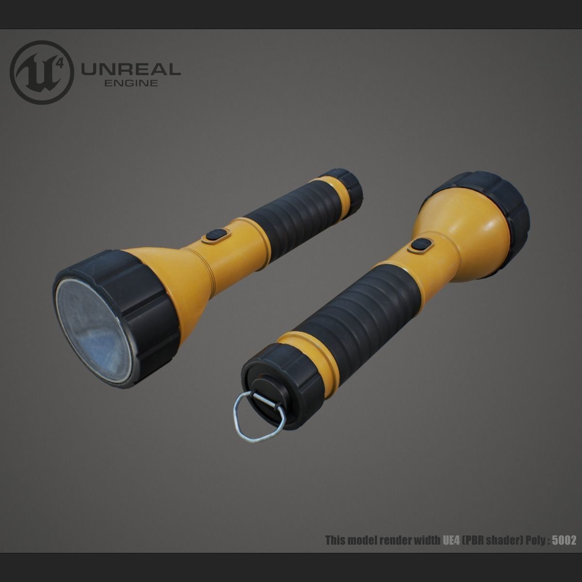 3D model Flashlight unreal VR / AR / lowpoly CGTrader
