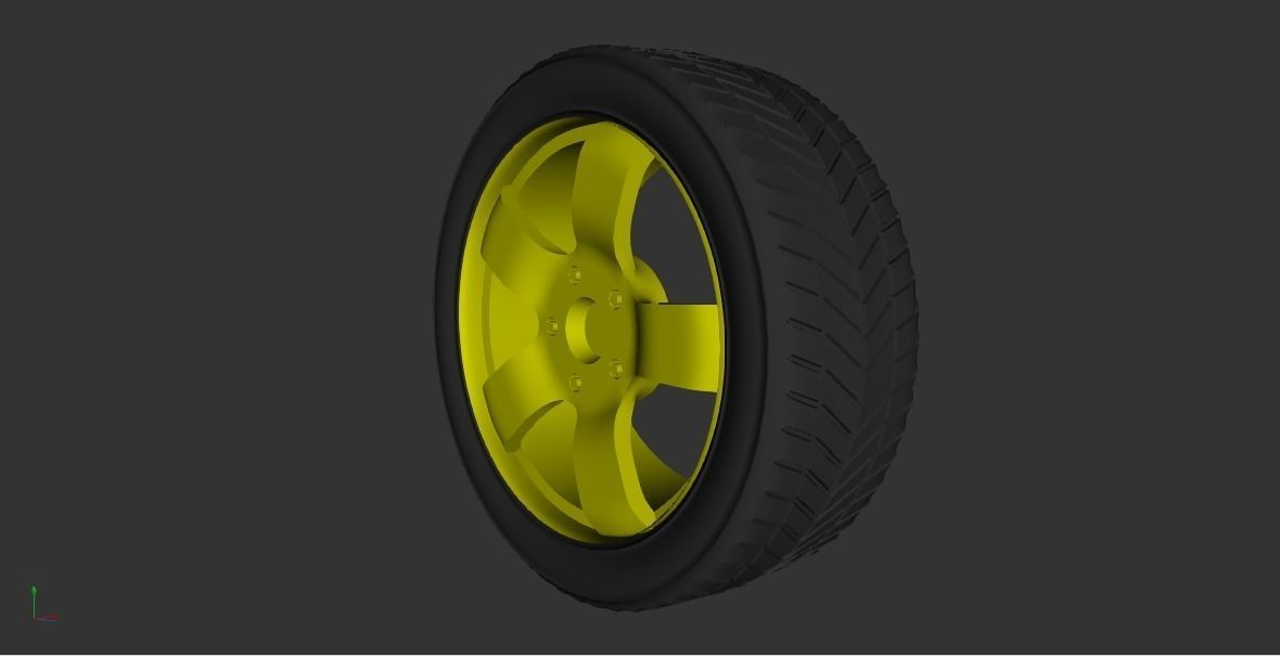 5 Spoke Wheel 3D CGTrader